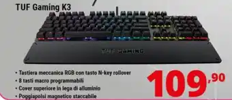 Comet ASUS TUF Gaming K3 offerta