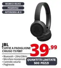 Comet JBL CUFFIE A PADIGLIONE CHIUSO T570BT offerta