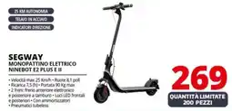 Comet SEGWAY MONOPATTINO ELETTRICO NINEBOT E2 PLUS E II offerta