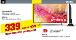 Comet SAMSUNG Crystal UHD 43" DU7170 offerta