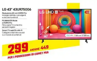 Comet LG 43" 43UR75006 offerta