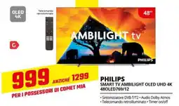 Comet PHILIPS SMART TV AMBILIGHT OLED UHD 4K 480LED769/12 offerta