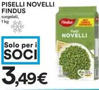 Coop Piselli novelli findus surgelati, offerta