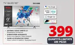 Comet TCL TV QLED 55" 55C69B offerta