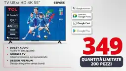 Comet TCL TV Ultra HD 4K 55" 55P655 offerta