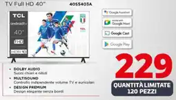 Comet TCL TV Full HD 40" 40S5403A offerta