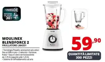 Comet MOULINEX BLENDFORCE 2 FRULLATORE LM4351 offerta