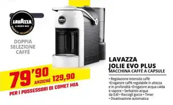 Comet Lavazza jolie evo plus macchina caffè a capsule offerta