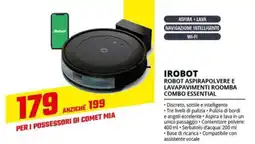 Comet Irobot robot aspirapolvere e lavapavimenti roomba combo essential offerta