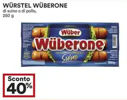 Coop Würstel wüberone di suino o di pollo, offerta