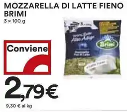 Coop Mozzarella di latte fieno brimi offerta