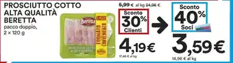 Coop Prosciutto cotto alta qualità beretta pacco doppio, offerta