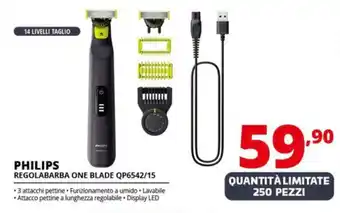 Comet PHILIPS REGOLABARBA ONE BLADE QP6542/15 offerta