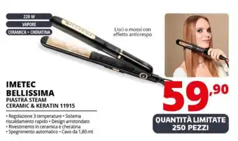 Comet IMETEC BELLISSIMA PIASTRA STEAM CERAMIC & KERATIN 11915 offerta