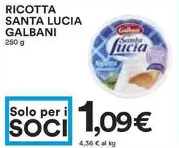 Coop Ricotta santa lucia galbani offerta