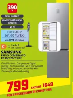 Comet SAMSUNG FRIGO COMBINATO RB38C676CS9/EF offerta