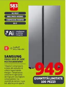 Comet SAMSUNG FRIGO SIDE BY SIDE RS57DG400EM9EF offerta