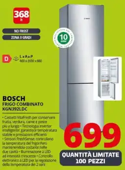 Comet BOSCH FRIGO COMBINATO KGN392LDC offerta