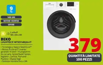 Comet BEKO LAVATRICE WTX91482AI-IT offerta