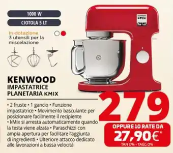 Comet Kenwood impastatrice planetaria kmix offerta