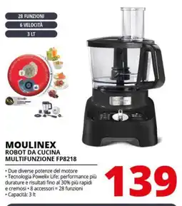 Comet MOULINEX ROBOT DA CUCINA MULTIFUNZIONE FP8218 offerta