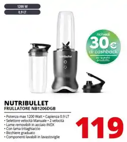 Comet NUTRIBULLET FRULLATORE NB1206DGB offerta