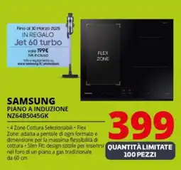 Comet SAMSUNG PIANO A INDUZIONE NZ64B5045GK offerta