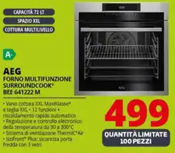 Comet AEG FORNO MULTIFUNZIONE SURROUNDCOOK BEE 641222 M offerta