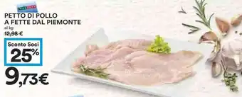 Coop Petto di pollo a fette dal piemonte offerta