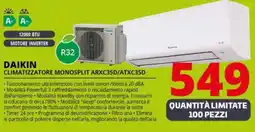 Comet DAIKIN CLIMATIZZATORE MONOSPLIT ARXC35D/ATXC35D offerta