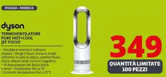 Comet Dyson termoventilatore pure hot+cool jet focus offerta