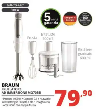 Comet BRAUN FRULLATORE AD IMMERSIONE MQ7035I offerta