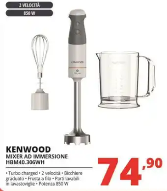 Comet KENWOOD MIXER AD IMMERSIONE HBM40.306WH offerta