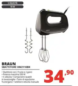 Comet BRAUN SBATTITORE HM2110BK offerta