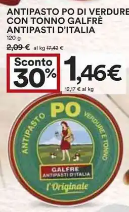 Coop Antipasto po di verdure con tonno galfrè antipasti d'italia offerta