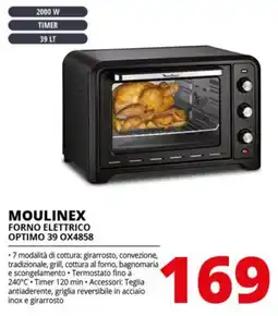 Comet MOULINEX FORNO ELETTRICO OPTIMO 39 OX4858 offerta