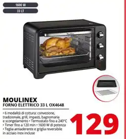 Comet MOULINEX FORNO ELETTRICO 33 L OX4648 offerta