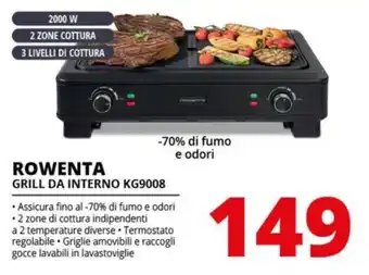 Comet ROWENTA GRILL DA INTERNO KG9008 offerta