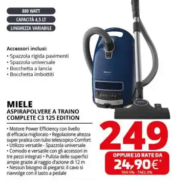 Comet MIELE ASPIRAPOLVERE A TRAINO COMPLETE C3 125 EDITION offerta