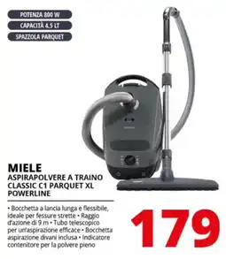 Comet MIELE ASPIRAPOLVERE A TRAINO CLASSIC C1 PARQUET XL POWERLINE offerta