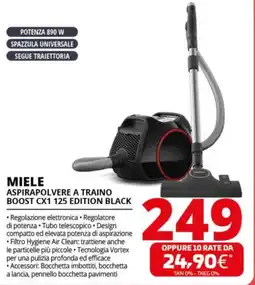 Comet MIELE ASPIRAPOLVERE A TRAINO BOOST CX1 125 EDITION BLACK offerta