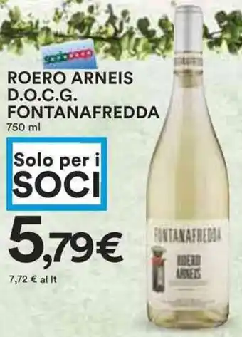 Coop Roero arneis d.o.c.g. fontanafredda offerta