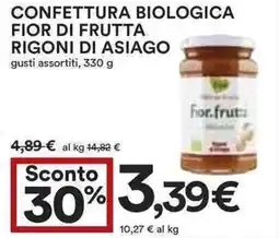 Coop Confettura biologica fior di frutta rigoni di asiago gusti assortiti, offerta