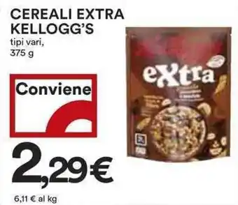 Coop Cereali extra kellogg's tipi vari, offerta