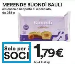 Coop Merende buondì bauli albicocca o ricoperto di cioccolato, da offerta