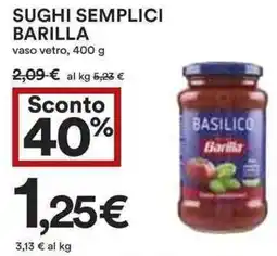 Coop Sughi semplici barilla vaso vetro, 400 g offerta