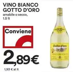 Coop Vino bianco gotto d'oro amabile o secco, offerta