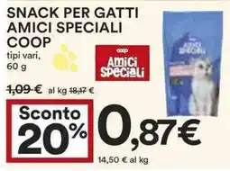 Coop Snack per gatti amici speciali coop tipi vari, offerta