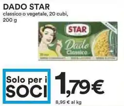 Coop Dado star classico o vegetale, 20 cubi, offerta