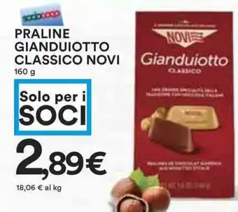 Coop Praline gianduiotto classico novi offerta